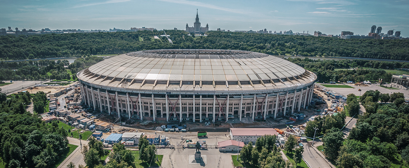 Реконструкция стадиона Лужники Профессиональная видеосъёмка Профессиональная видеосъёмка Стадион Лужники